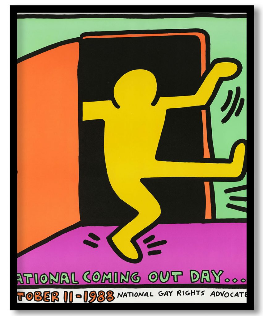National Coming Out Day USA by Keith Haring (1988)