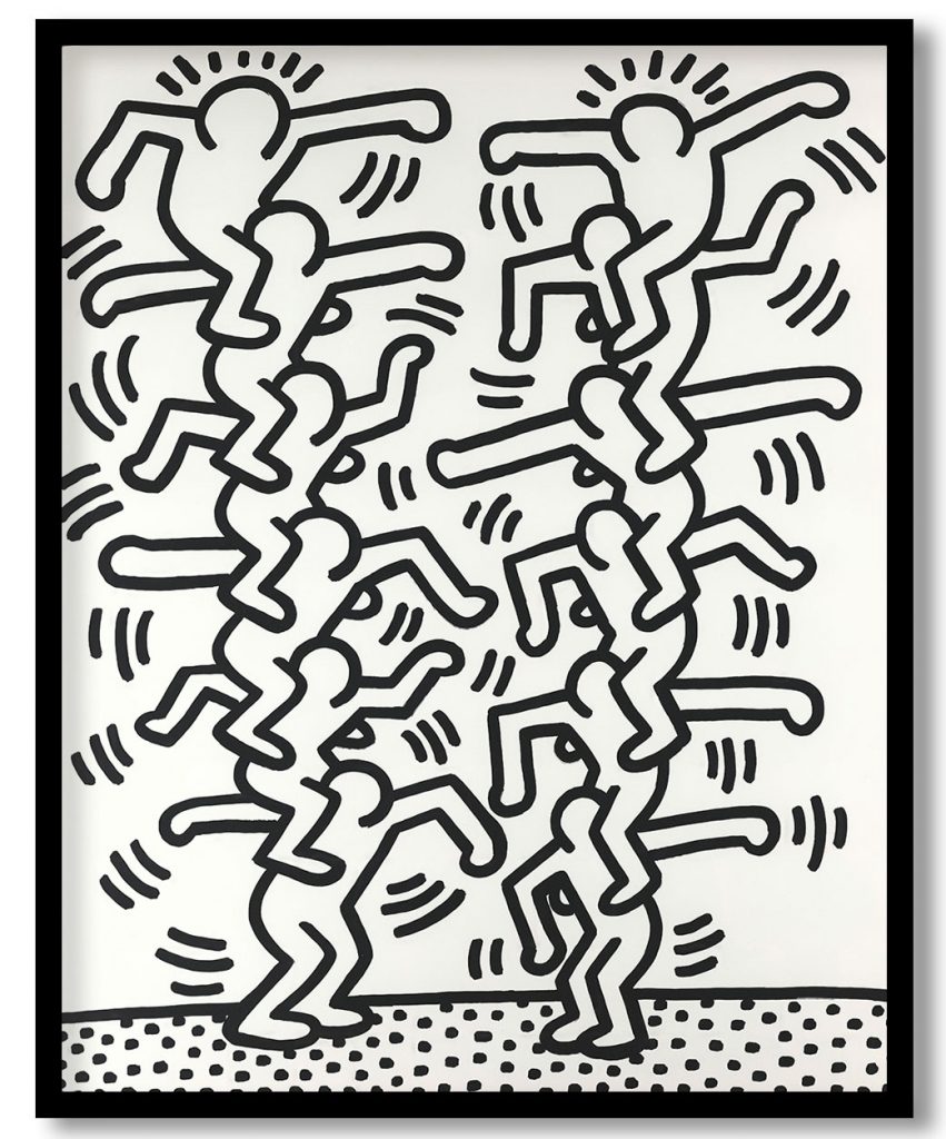 Three Lithographs by Keith Haring (1985)