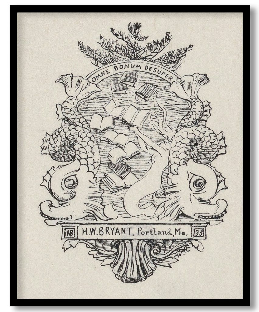Bookplate for H. W. Bryant of Portland Maine by Winslow Homer (1893)
