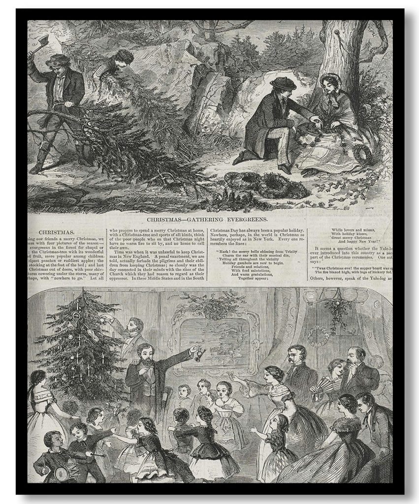 Christmas--Gathering Evergreens by Winslow Homer (1858)