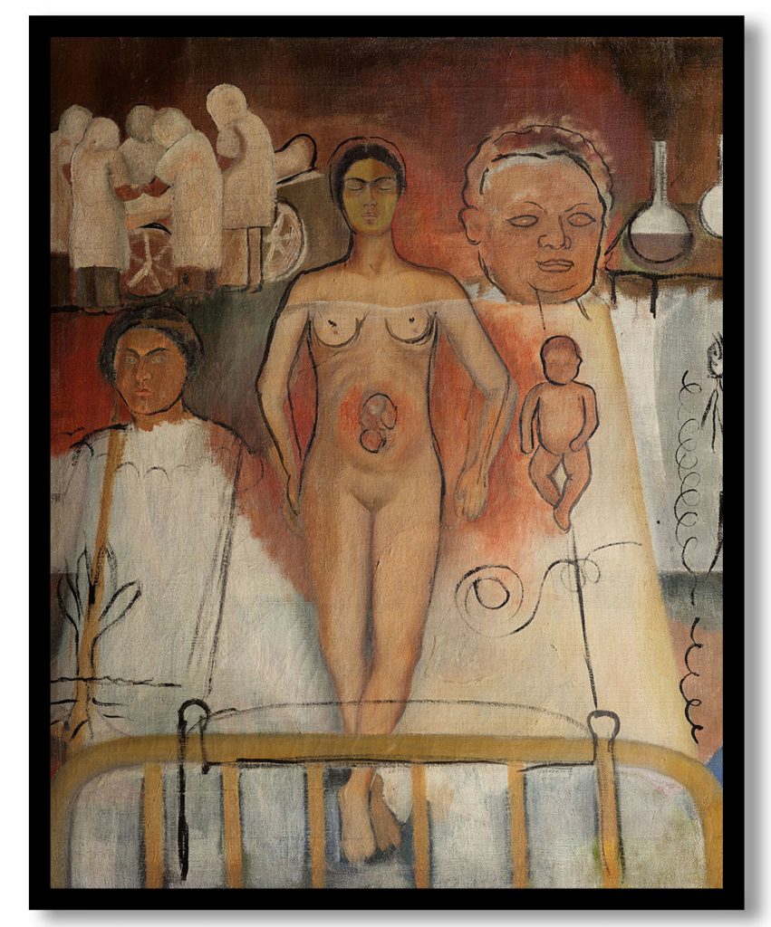 Frida and the Cesarean (unfinished) by Frida Kahlo