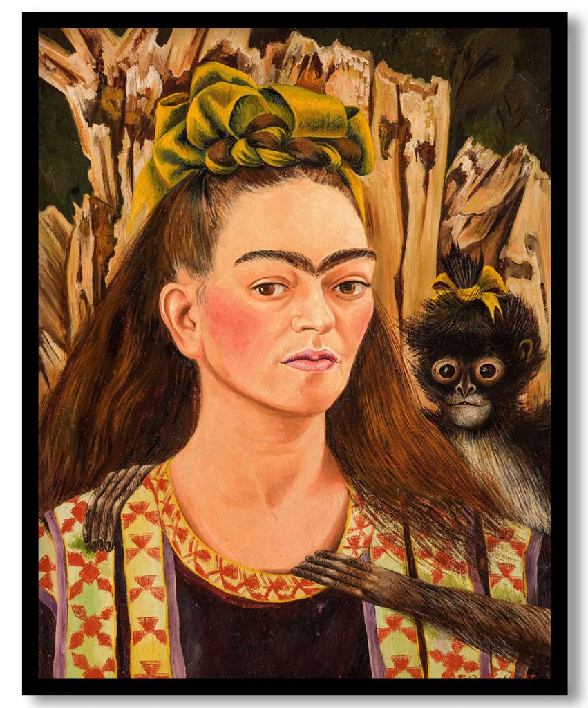Self-portrait with Monkey by Frida Kahlo (1945)