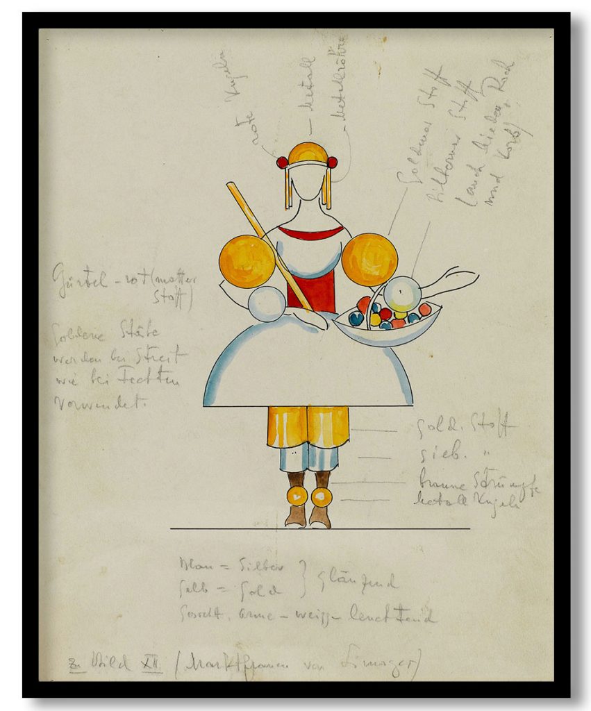 Bild XII. Marktfrauen von Limoges (Paiting XII. Figurine of the Market Square in Limoges) by Wassily Kandinsky (1928)