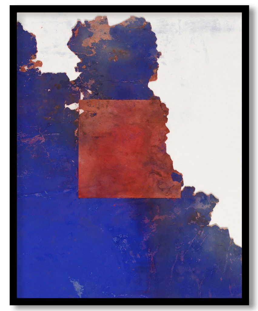 Red Square of Blue Background by Wassily Kandinsky (1927)