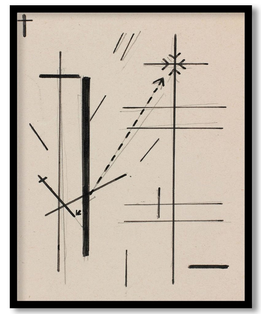 Schematic Drawing following Animated Stability by Wassily Kandinsky (1938)