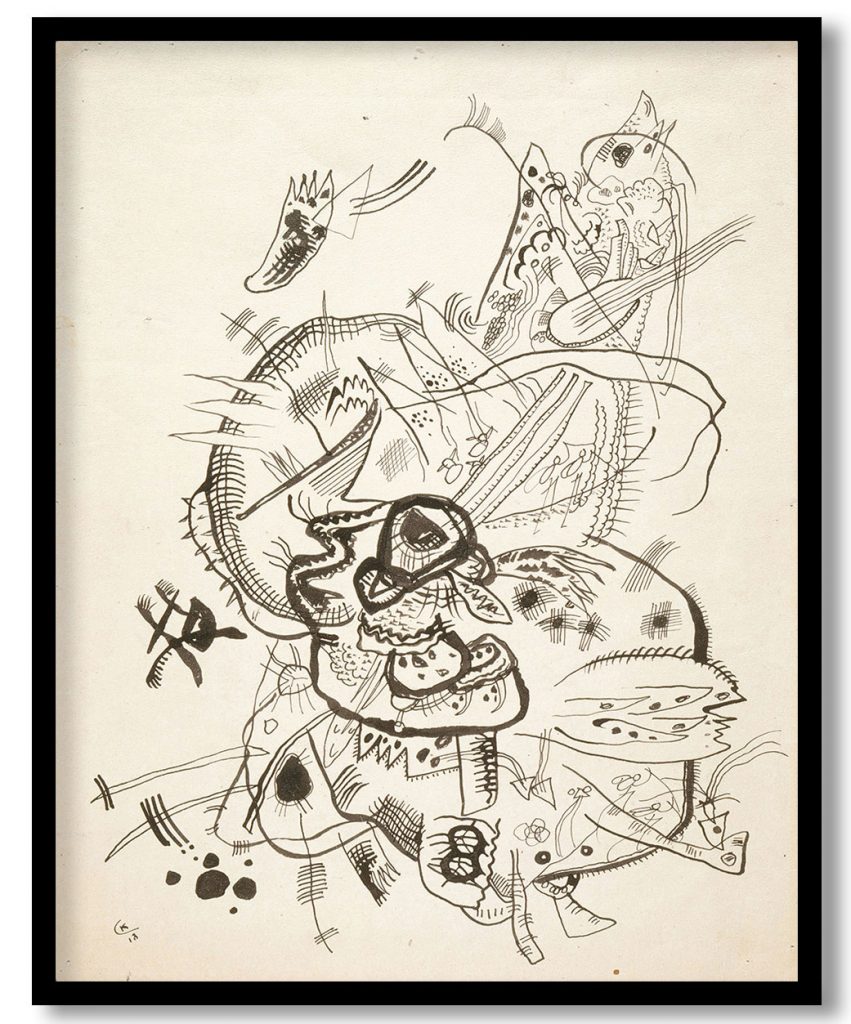 Study for Tekst khudozhnika by Wassily Kandinsky (1918)