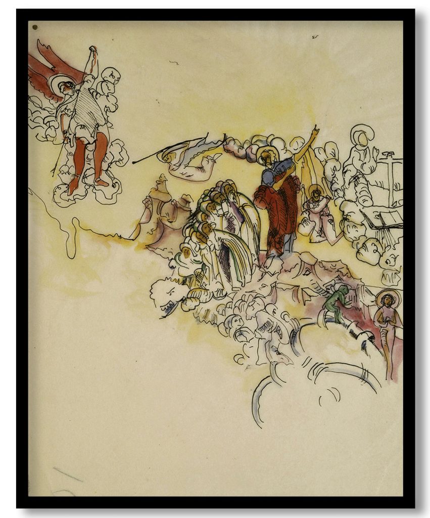 Szene des Jüngsten Gericht (Scene from the Last Judgement) by Wassily Kandinsky (1917)