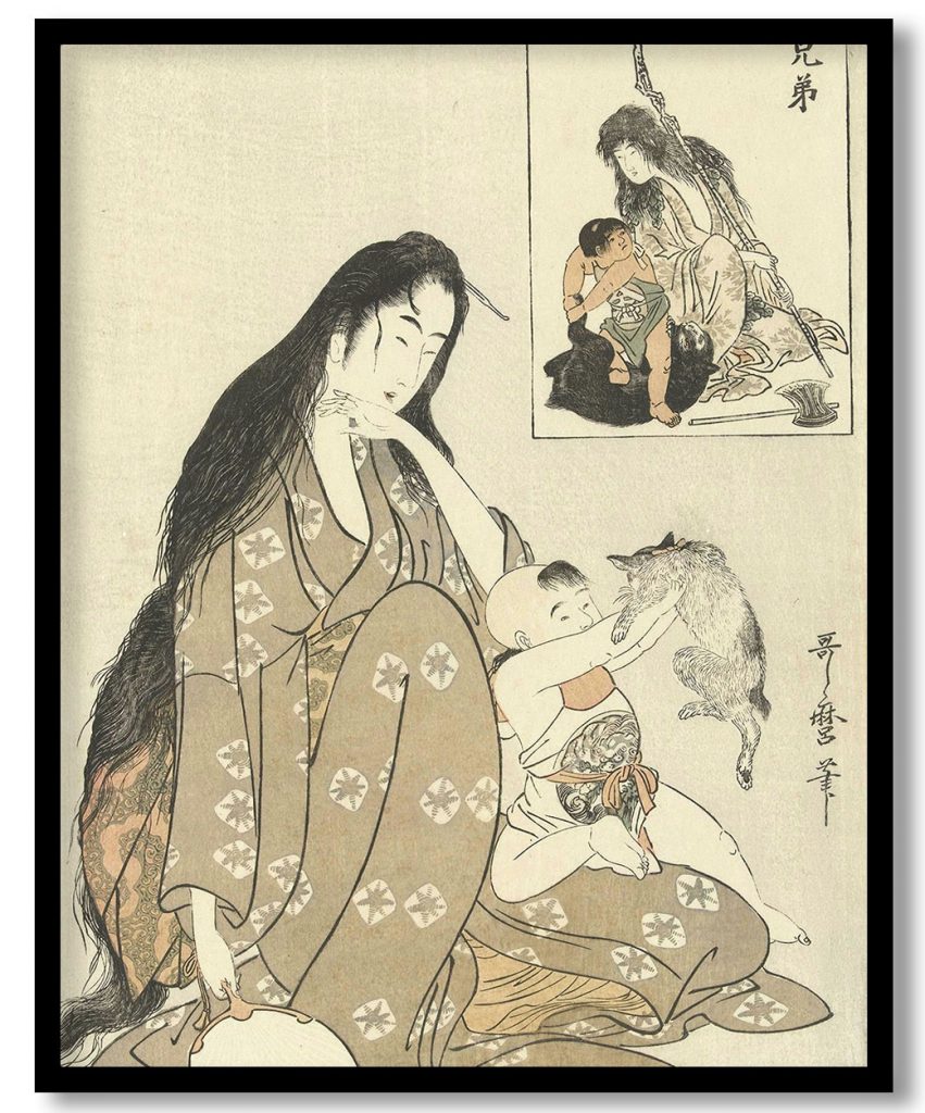 Kintoki en Yamauba by Kitagawa Utamaro