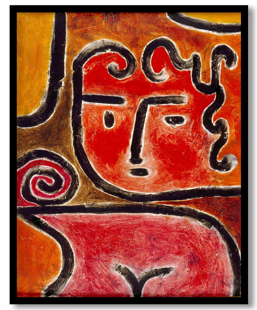 Hot-Blooded Girl by Paul Klee (1938)