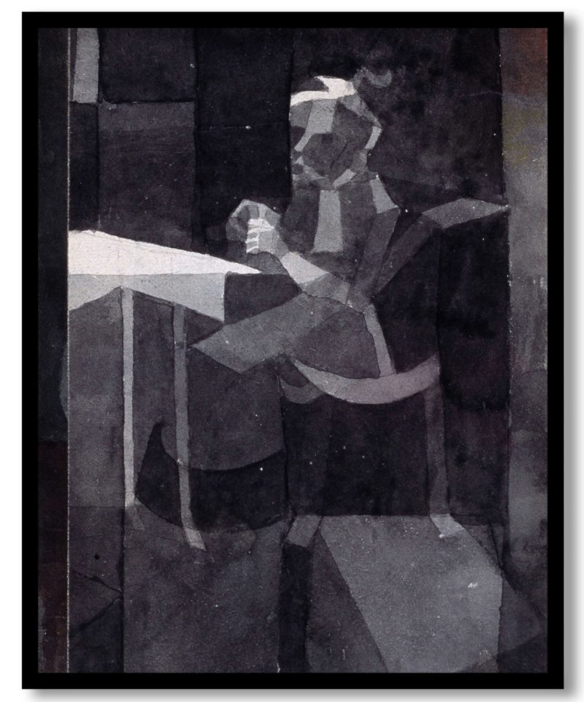 Woman Knitting by Paul Klee (1915)