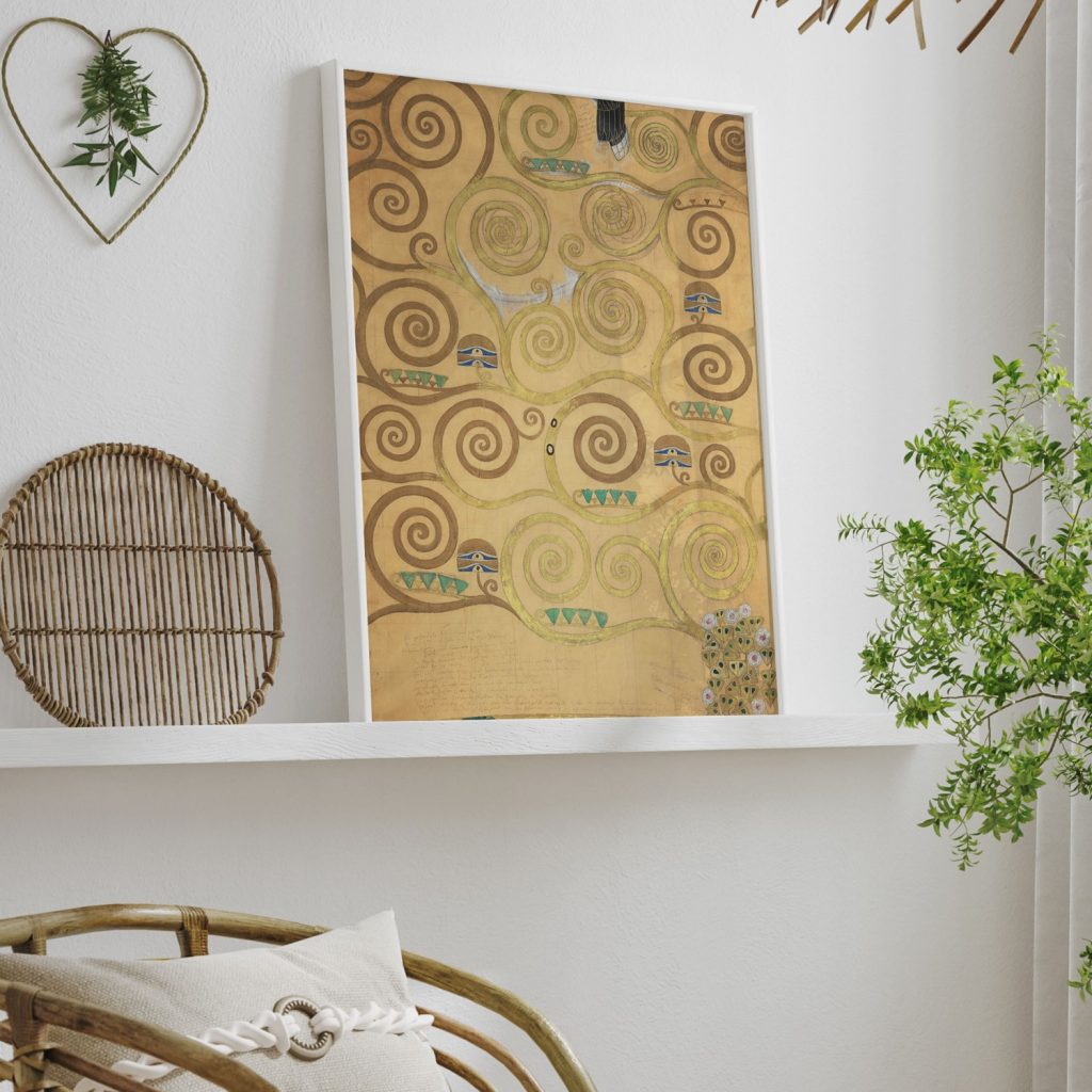 Nine Cartoons for the Execution of a Frieze for the Dining Room of Stoclet House in Brussels: Part 3, Part of the tree of life by Gustav Klimt (1910-11)