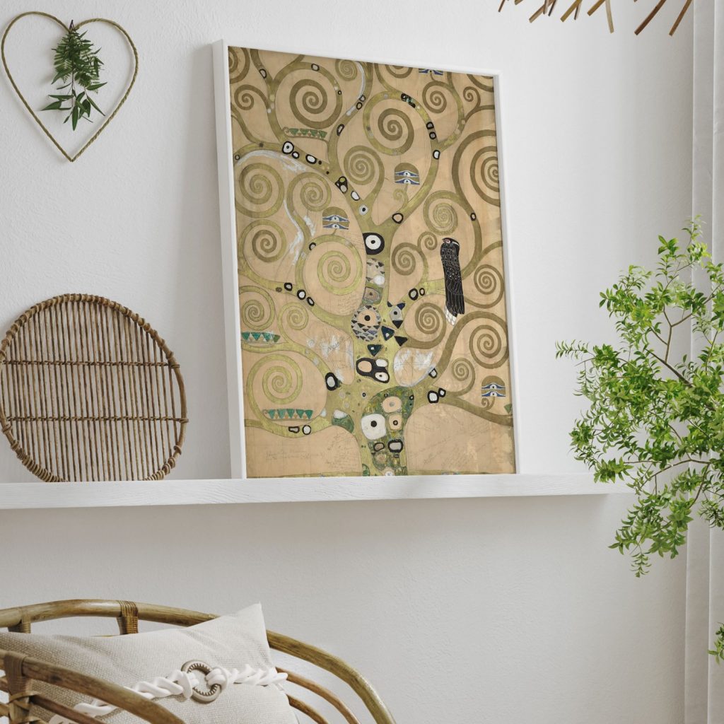 Nine Cartoons for the Execution of a Frieze for the Dining Room of Stoclet House in Brussels: Part 4, Part of the tree of life by Gustav Klimt (1910-11)