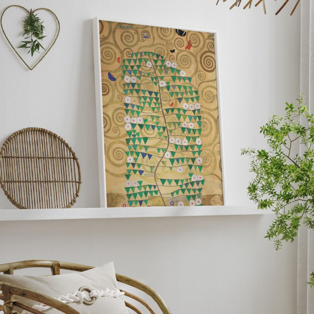 Nine Cartoons for the Execution of a Frieze for the Dining Room of Stoclet House in Brussels: Part 6, Rosebush by Gustav Klimt (1910-11)