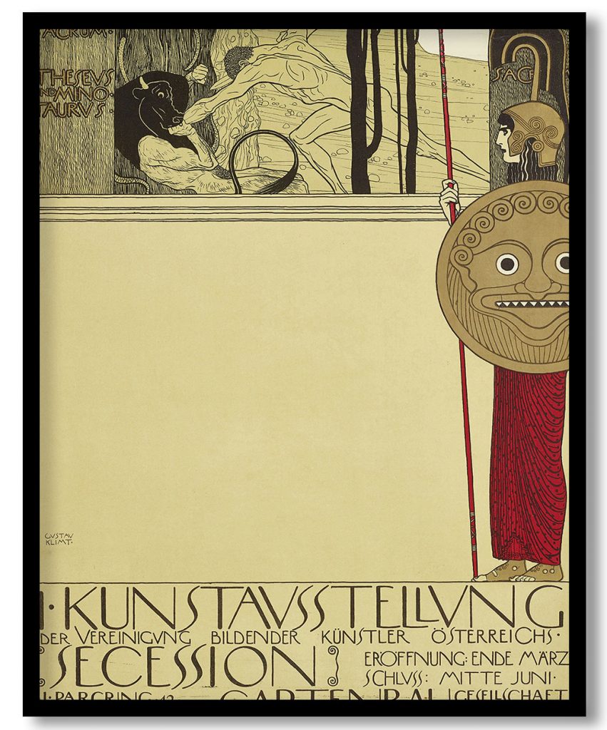 Poster for the 1st exhibition of the Vienna Secession (26.03.1898-20.06.1898), censored version by Gustav Klimt (1898-98)