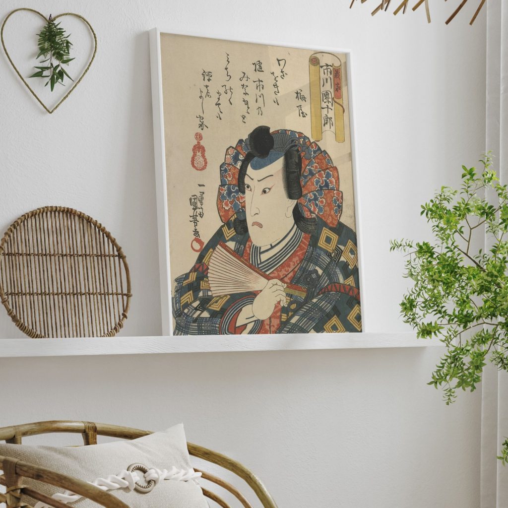 Actor Ichikawa Danjuro VIII as Yoshiie by Utagawa Kuniyoshi (1852)