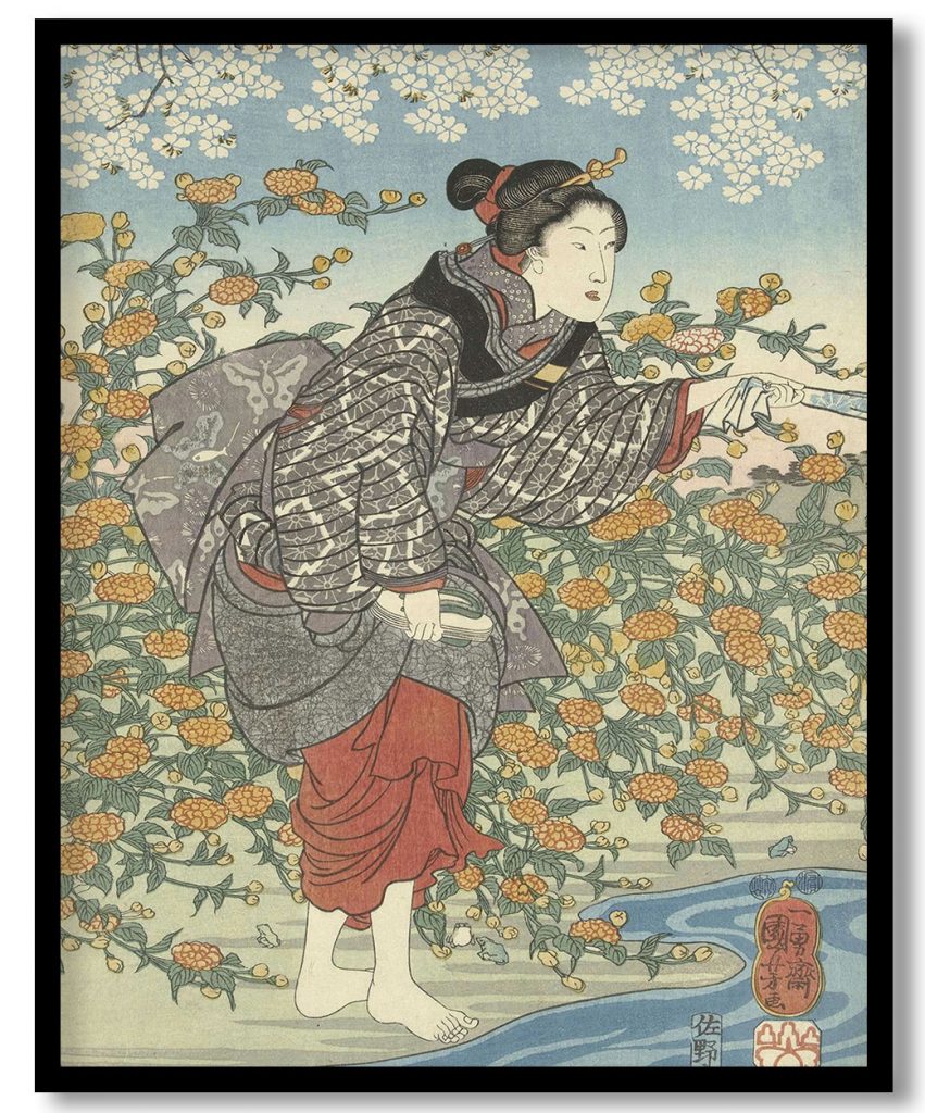 De Ide Tama rivier in de provincie Yamashiro by Utagawa Kuniyoshi (1847)