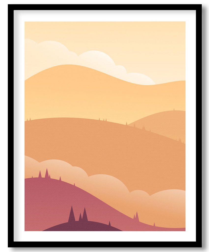 Stratified hills and trees