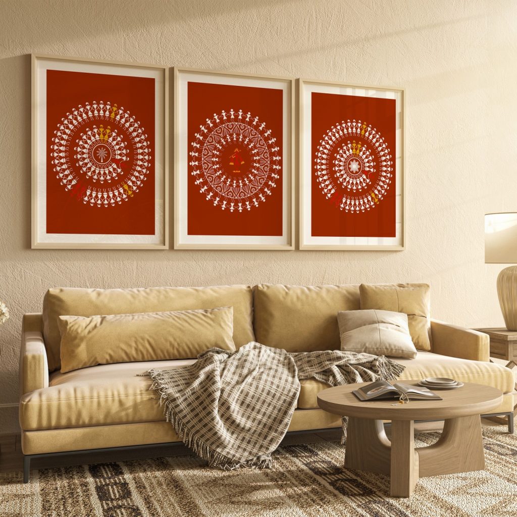Warli Circle Dance – Wall Art