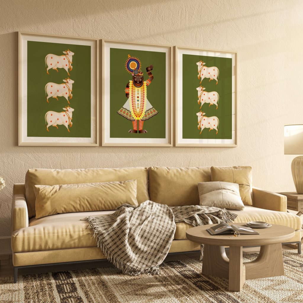 Shri Shrinathji Gau Mata – Wall Decor