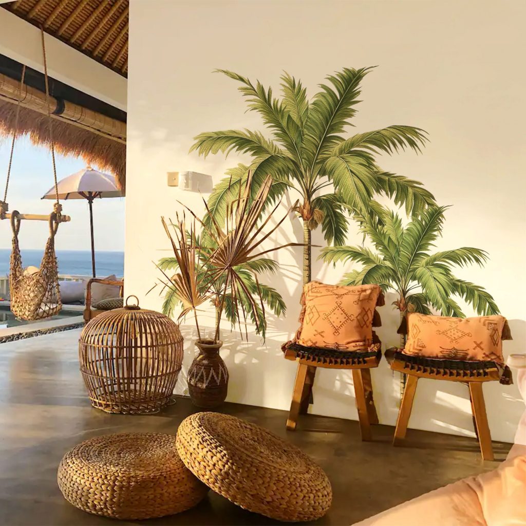 Watercolor palm tree