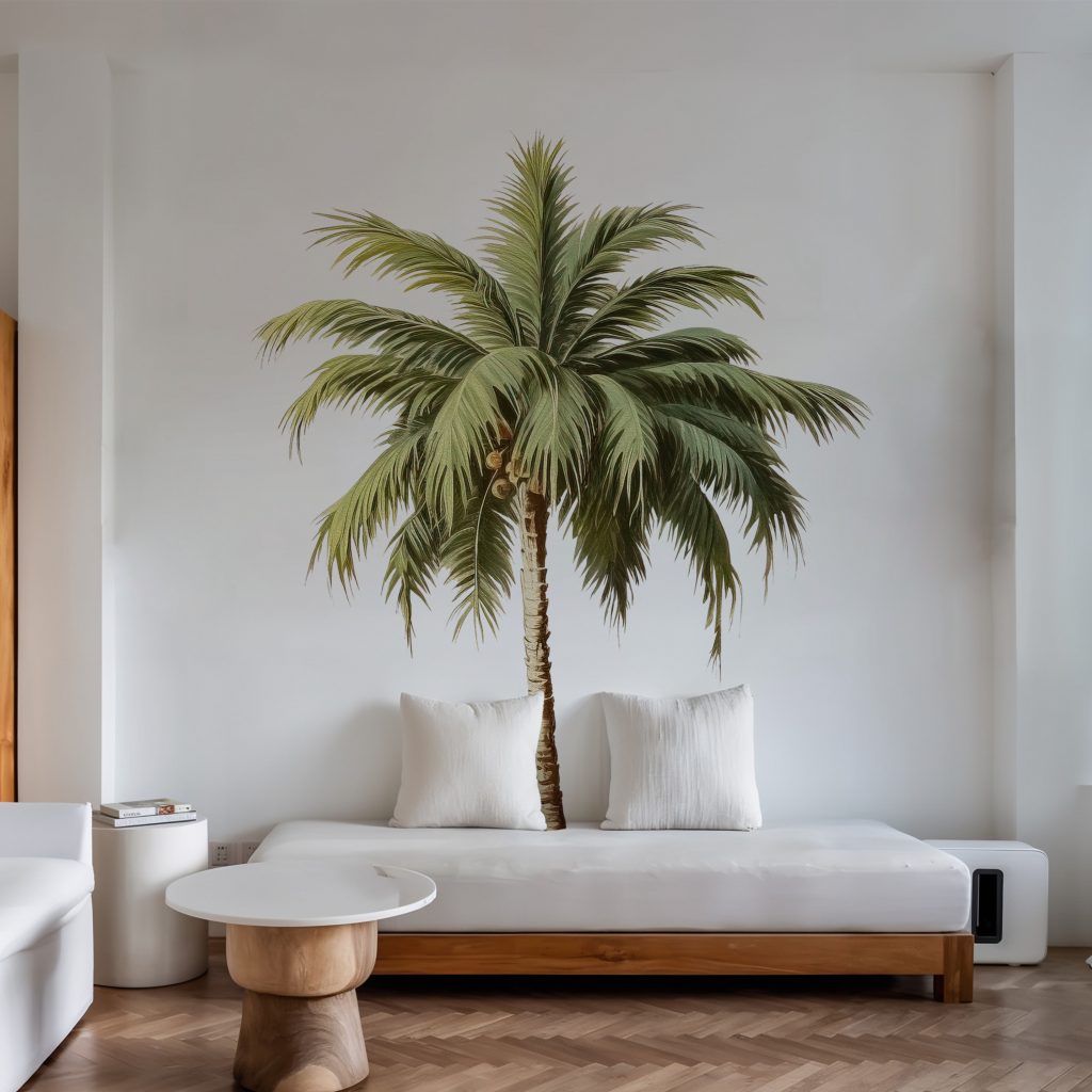 Banana and palm tree