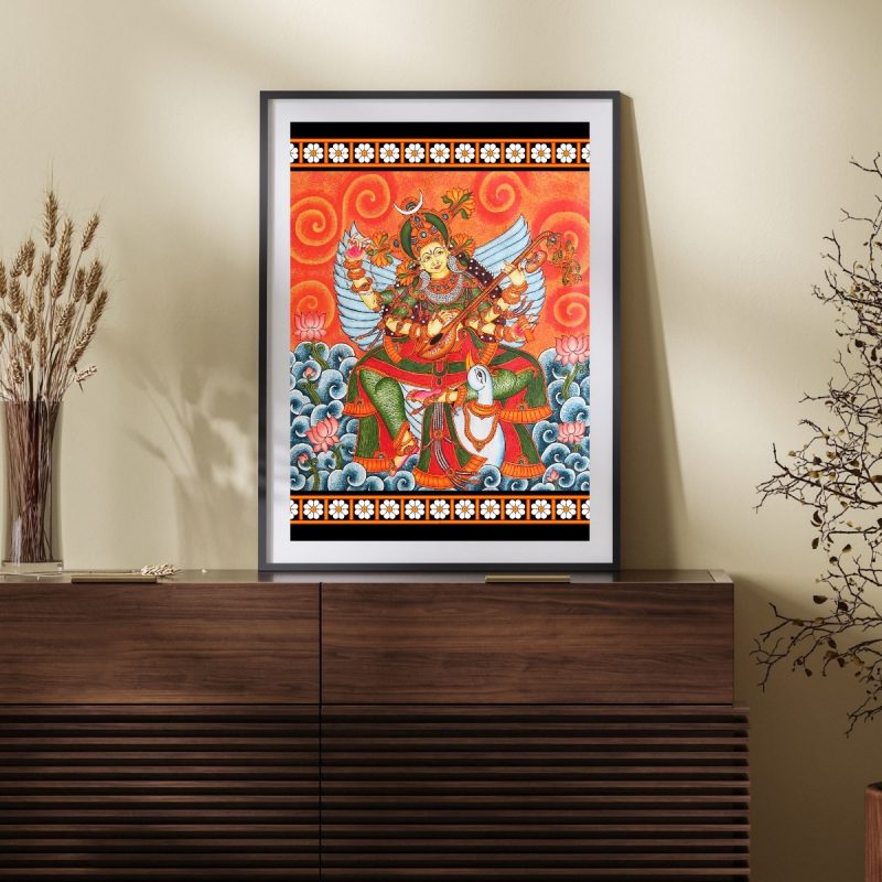 Maa Saraswati Veena Traditional – Wall Decor