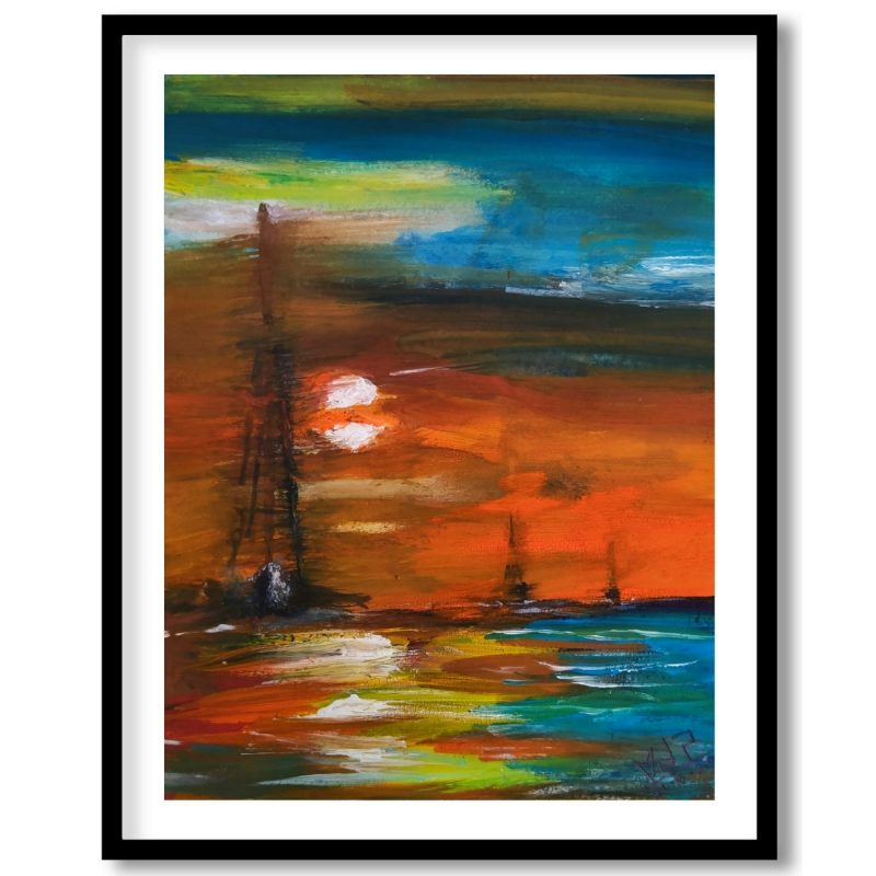 Chasing sunsets in my canvas