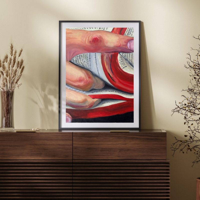 Fine Art Human Body Red Elements – Wall Art