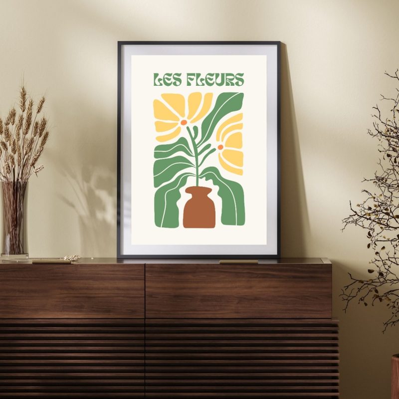 LES FLEURS - French Phrase – Wall Decor