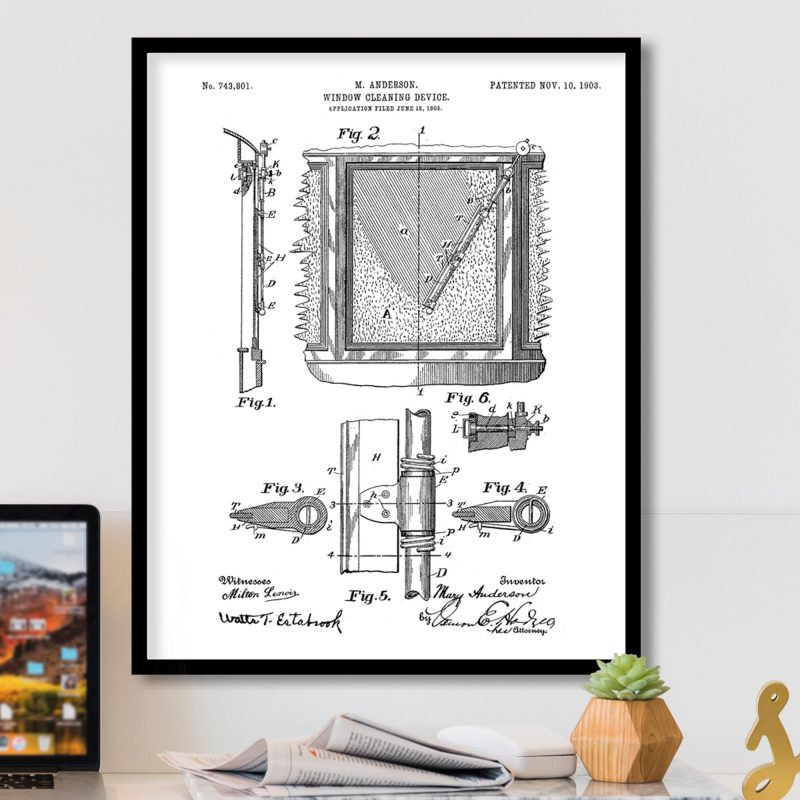 Industrial Window Cleaning Device Patent – Wall Art
