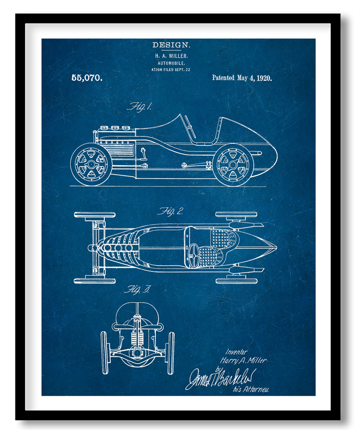 Automobile Design 1920 blue