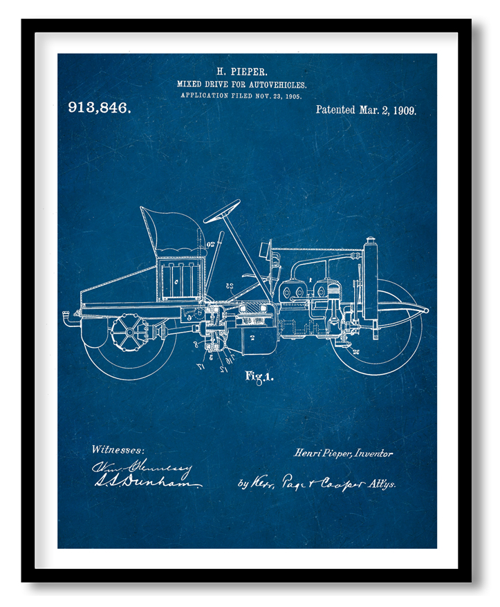 Auto Vehicle 1909 blue