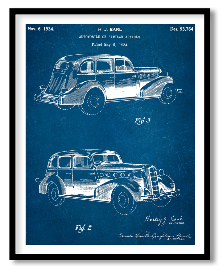 Retro Vehicle 1934 blue