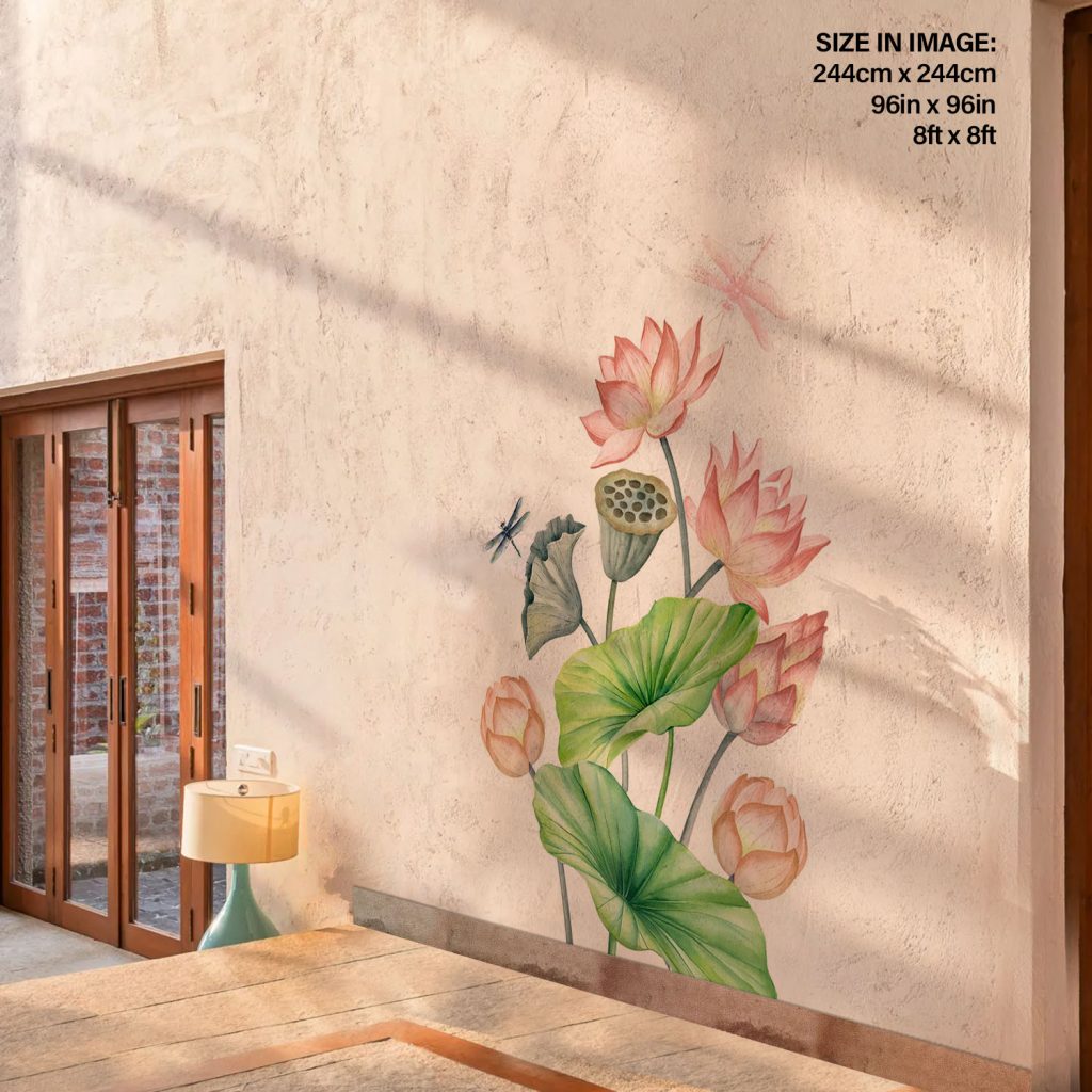 Botanical lotus with petals