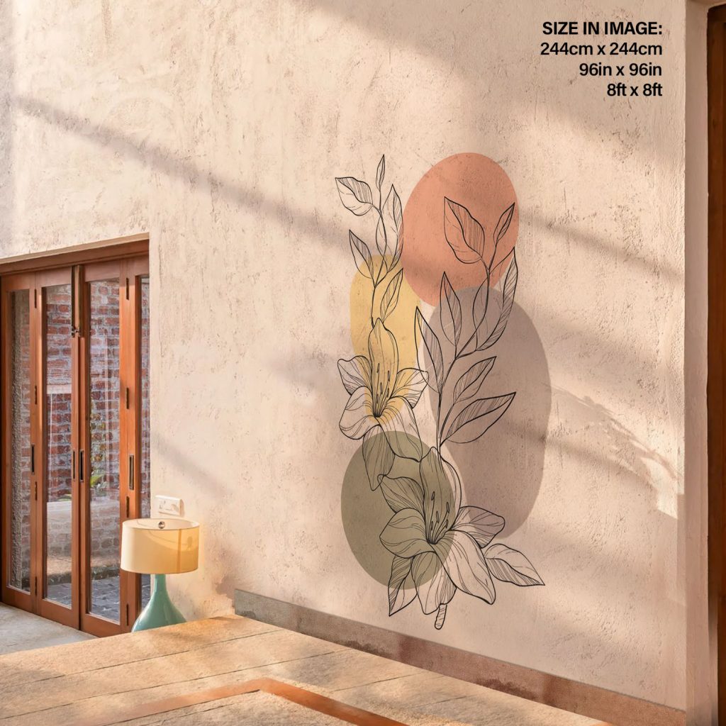 Tropical lily flower with blob