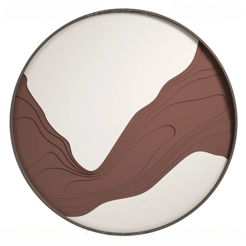 Wall Decor MKMKL Round Three-Dimensional Carved Painting