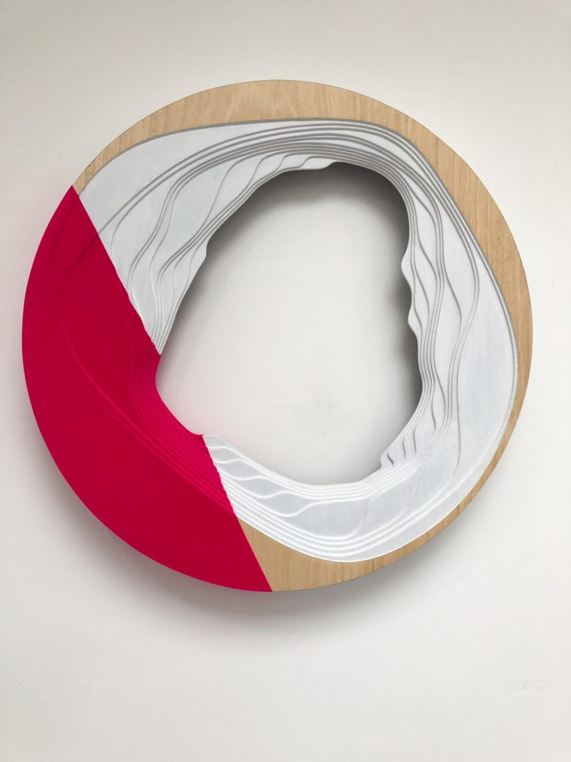 Contour Lunar Ripple I (Pink & White)