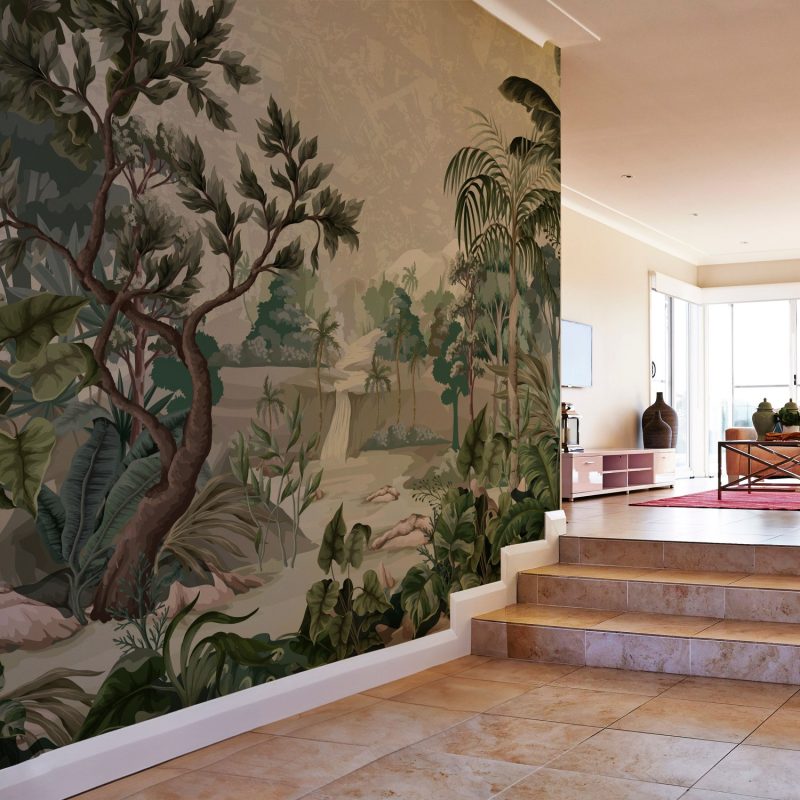 The Equatorial Forest wallpaper in green