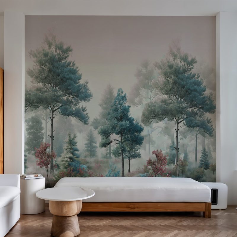 Pastel Pine Forest Mural Wallpaper