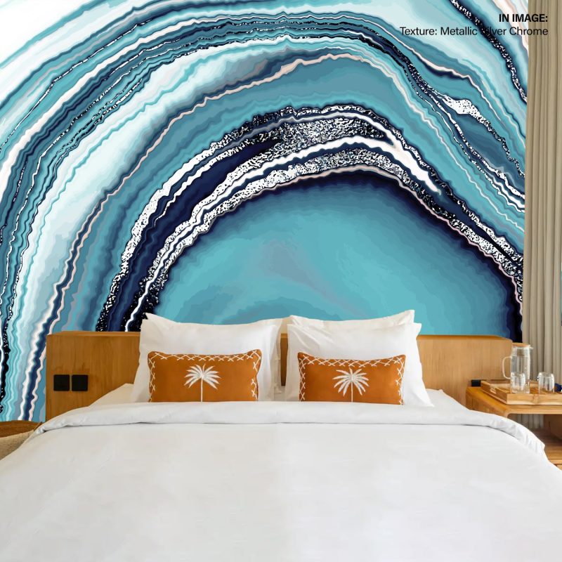 Teal Agate Marble Wallpaper