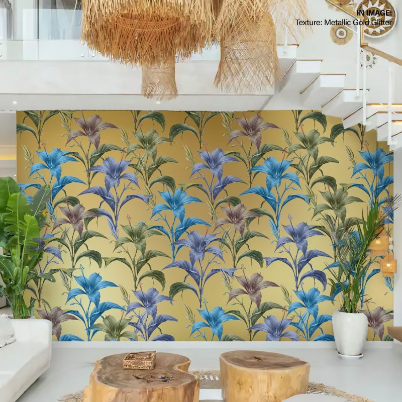 Shiny botanic floral pattern