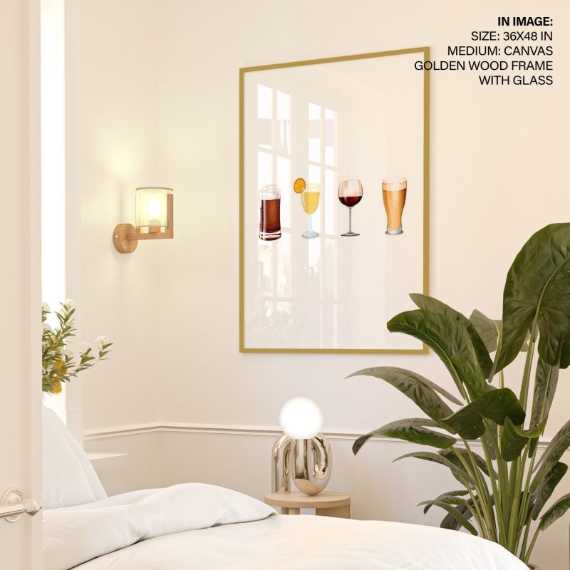 Minimalist Four Drinks Glasses – Home Decor