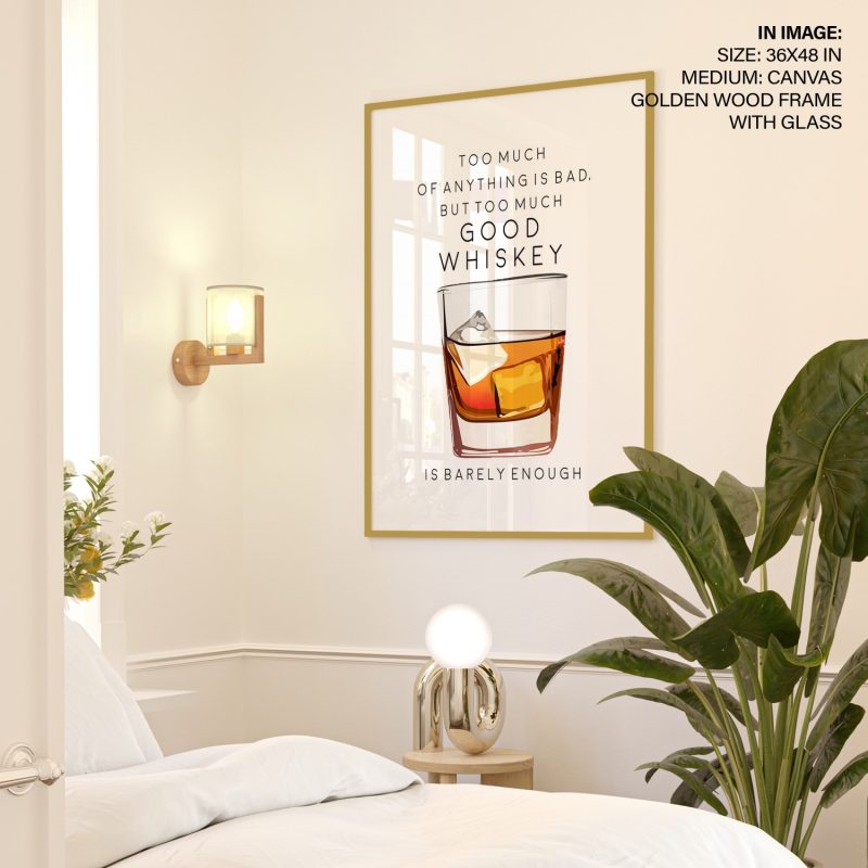 Too much of anything is bad but too much good whiskey is – Wall Hanging