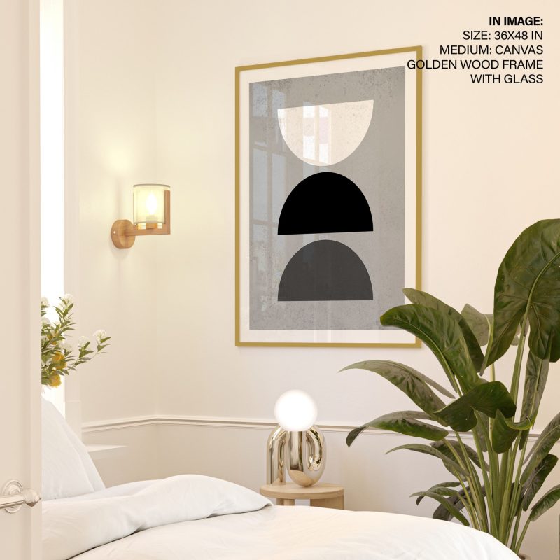 Minimalist Three Stacked Semicircles – Wall Painting
