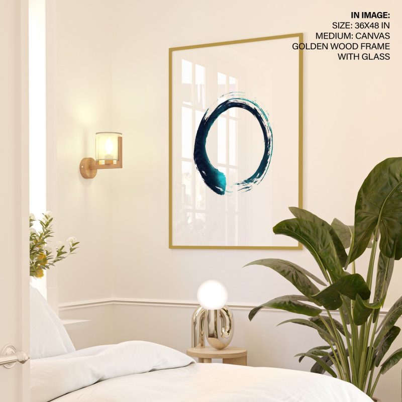 Oriental Ens Circle Blue Teal – Wall Hanging