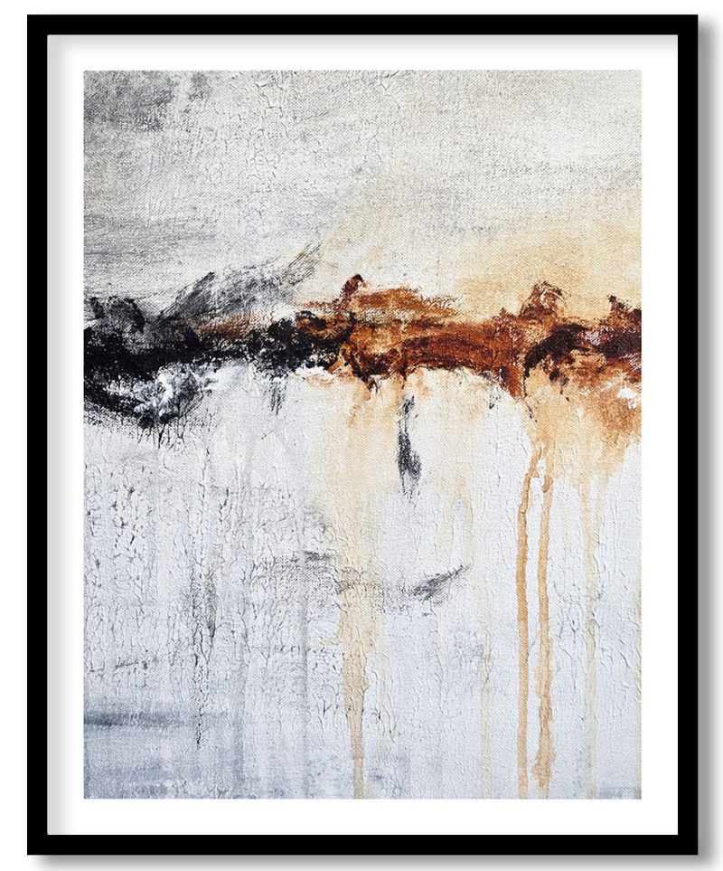 Abstract painting wall decor modern design poster art contemporary artwork horizon