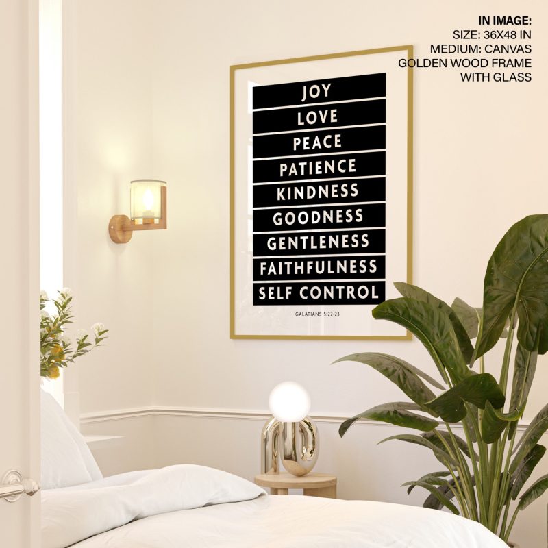 JOY LOVE PEACE - Biblical Virtues List – Wall Hanging