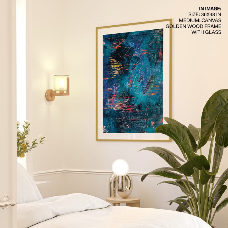 Abstract Blue Red Yellow Textures – Home Decor