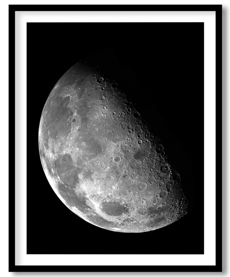 Moon crater close up