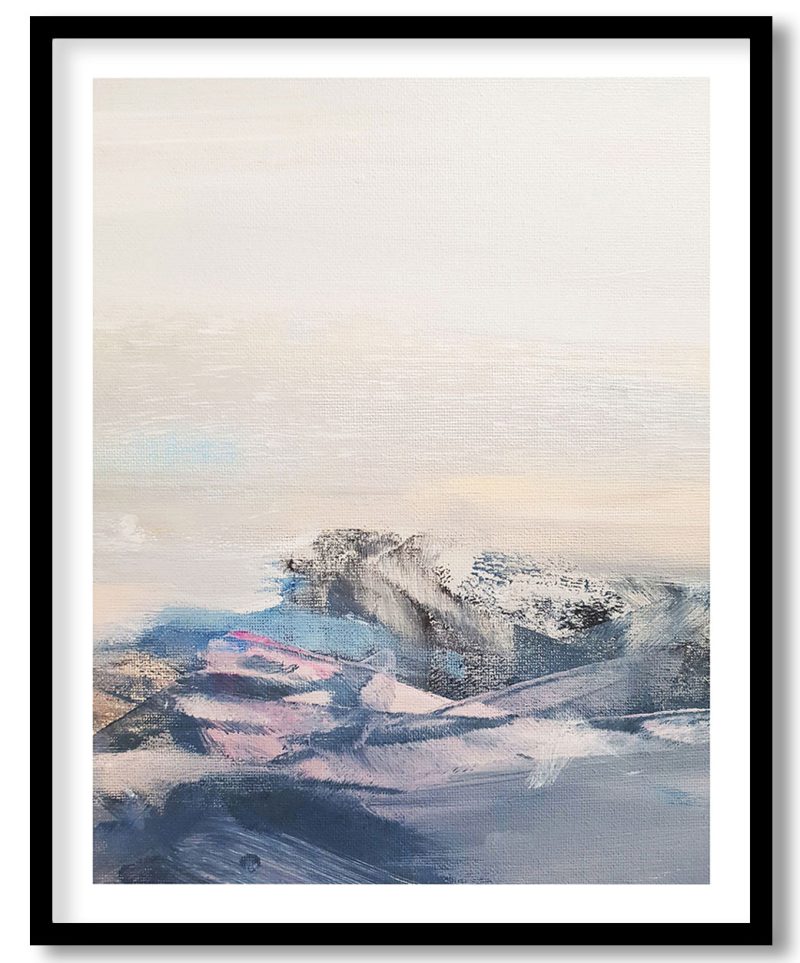 Contemporary abstract modern ocean waves